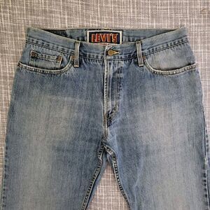Levi’s 527 Jeans Relaxed Low Rise Boot Cotton Well Faded 2009 Tag 34x32 SEE DESC